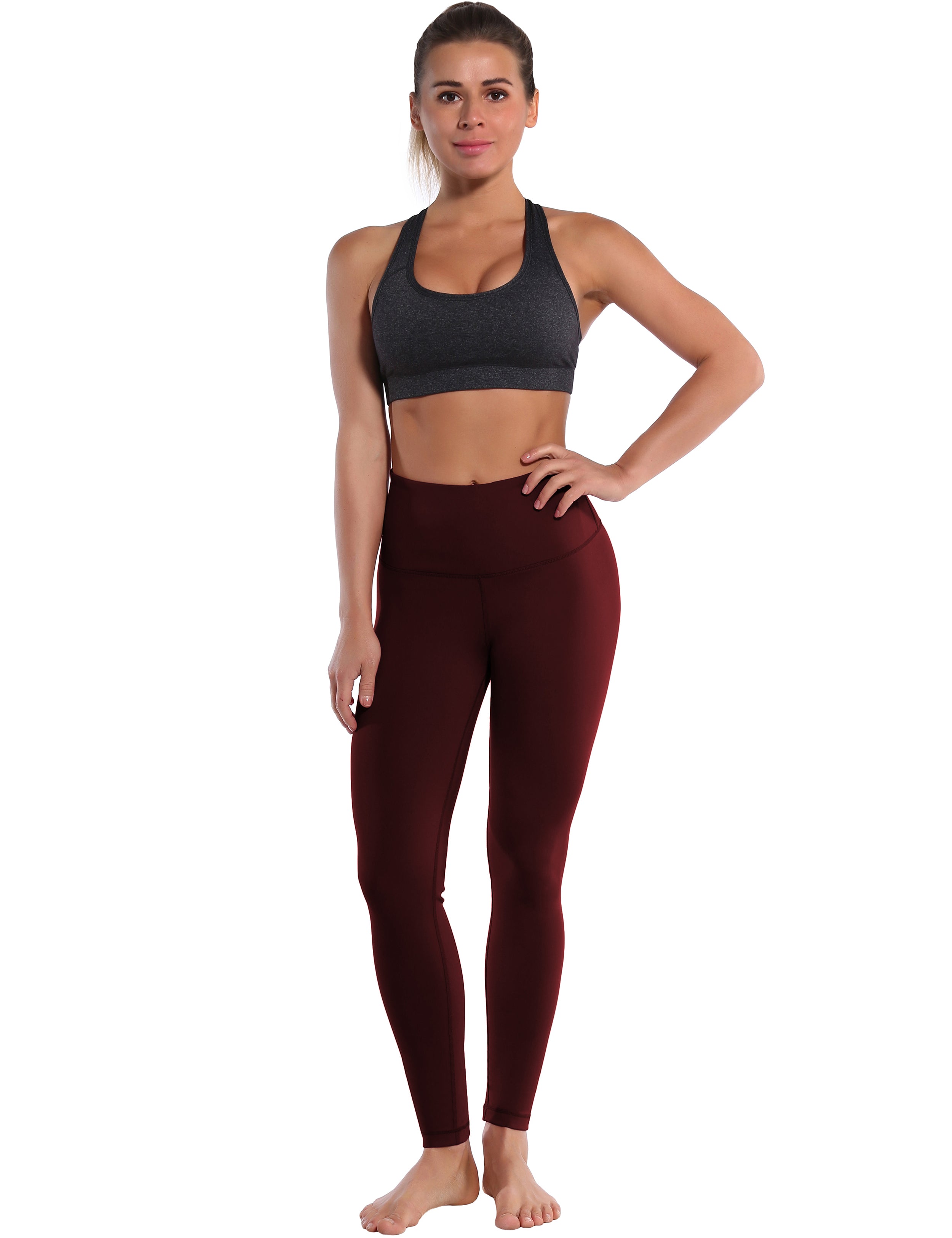 High-Waist Leggings in Cherryred — The Girls Night Edit style look